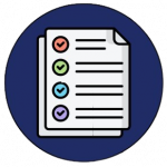 Cartoon-style checklist